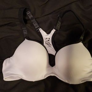 Pink push up sports bra